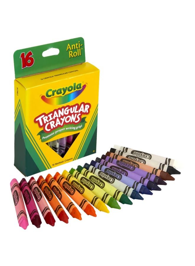 كرايولا أقلام تلوين مثلثية الشكل من 16 قطعة طراز 52-4016 أخضر/برتقالي/أزرق - Image 4