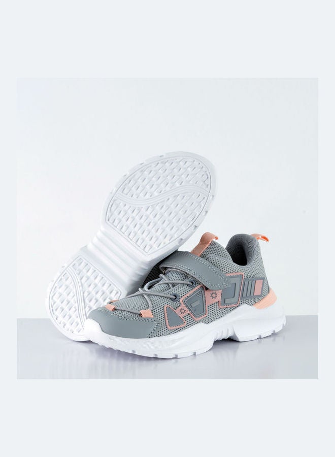 JUST KIDS BRANDS - Scarlett velcro Low Top Sneaker Grey - Image 1