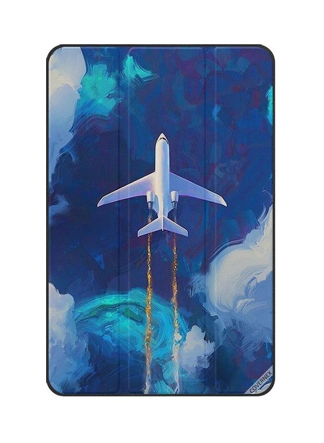 كوفرنيكس غطاء حماية قلاب بتصميم رسمة طائرة لجهاز سامسونج جالاكسي تاب S6 لايت متعدد الألوان - Image 1