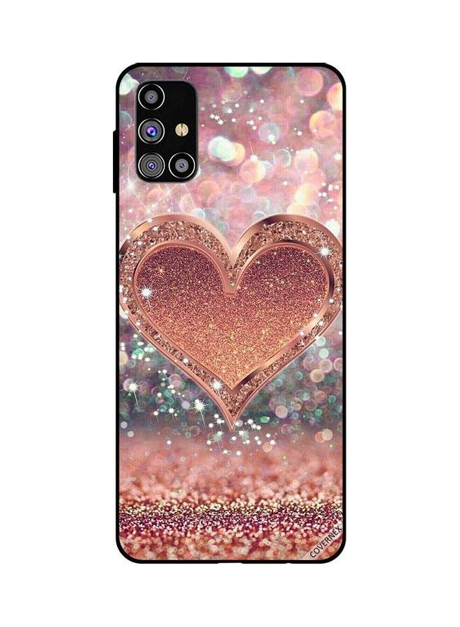 كوفرنيكس غطاء حماية واقٍ بطبعة قلوب لامعة لهاتف سامسونج جالاكسي M31s متعدد الألوان - Image 1