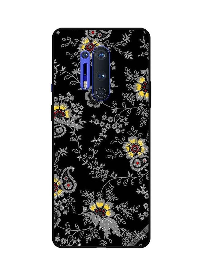 Covernex Protective Case Cover for OnePlus 8 Pro Grey Floral Black Bg - Image 1