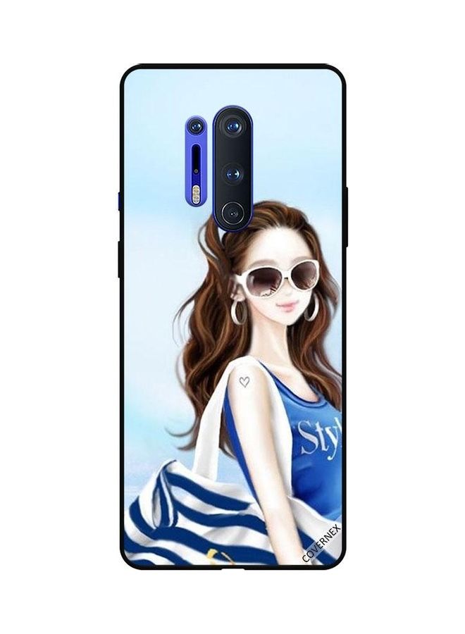 Covernex Protective Case Cover for OnePlus 8 Pro Blue Shirt Style - Image 1