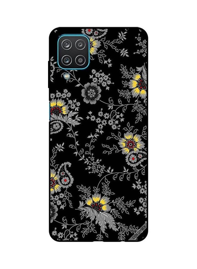 كوفرنيكس غطاء حماية بطبعة نقشة الزهور لهاتف سامسونج جالاكسي A12/M12 متعدد الألوان - Image 1