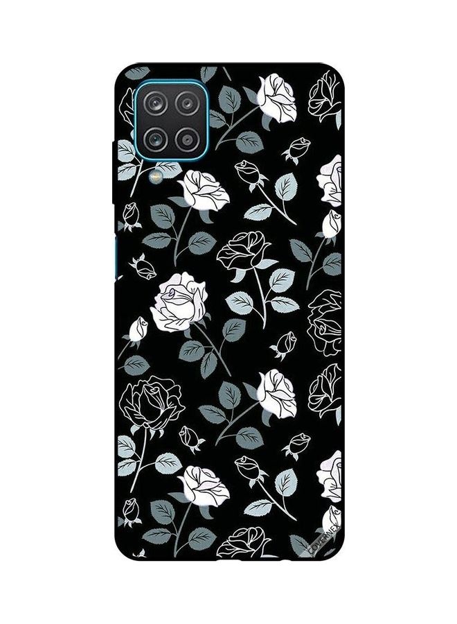 Covernex Protective Case Cover for Samsung Galaxy A12/M12 B&w Floral Pattern - Image 1