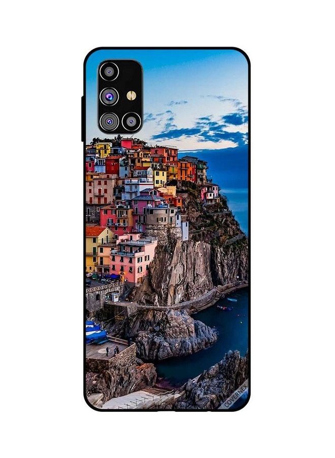 كوفرنيكس غطاء حماية بطبعة بيوت ملونة على البحر لهاتف سامسونج جالاكسي M31s متعدد الألوان - Image 1
