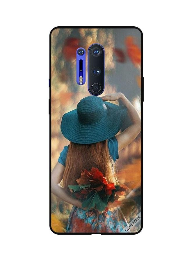 Covernex Protective Case Cover for OnePlus 8 Pro Hat Girl Hiding Love Leaves - Image 1