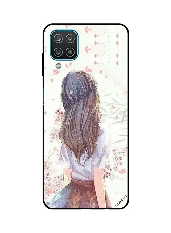 كوفرنيكس غطاء حماية خلفي بطبعة فتاة لطيفة تفكر بعمق لهاتف سامسونج جالاكسي A12/M12 متعدد الألوان - Image 1