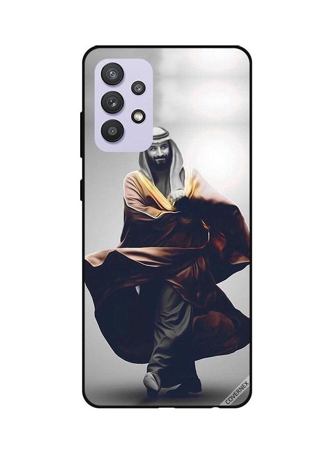 كوفرنيكس غطاء حماية واقٍ مزين بطبعة محمد بن سلمان يمشي لهاتف سامسونج جالاكسي A32 بتقنية 5G متعدد الألوان - Image 1