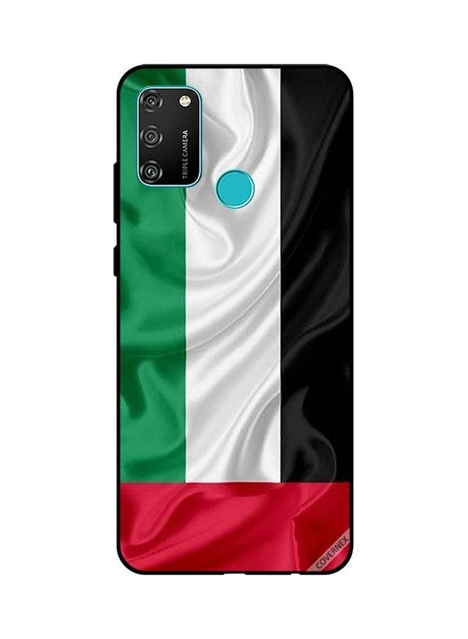 كوفرنيكس غطاء حماية واقٍ بطبعة علم الإمارات العربية المتحدة على قماش لهاتف هونر 9A متعدد الألوان