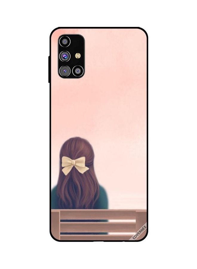 Covernex Lovely Girl Site On Bench Protective Case Cover For Samsung Galaxy M31s Multicolour