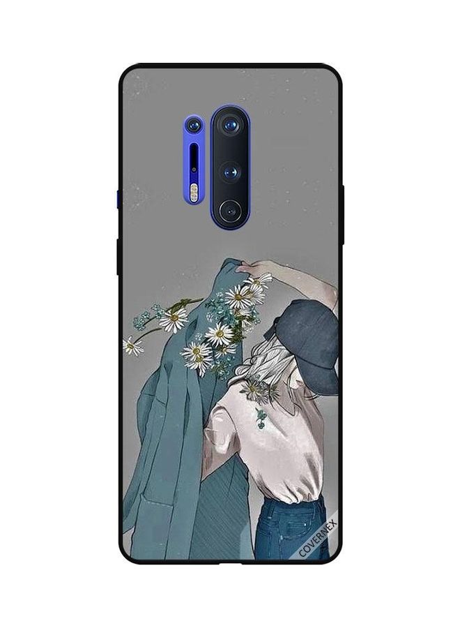 Covernex Protective Case Cover for OnePlus 8 Pro Cap Girl Wearing Floral Coat - Image 1