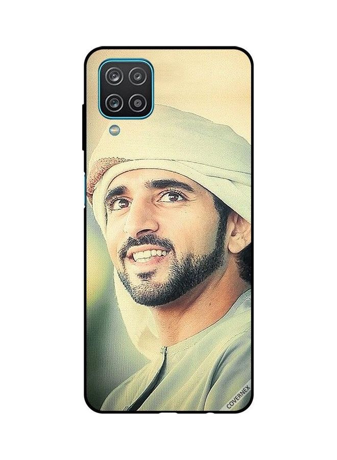 Covernex Samsung Galaxy A12 Protective Case Cover Printed Featuring Shiekh Hamdan Smiling DESIGN_0251 - Image 1