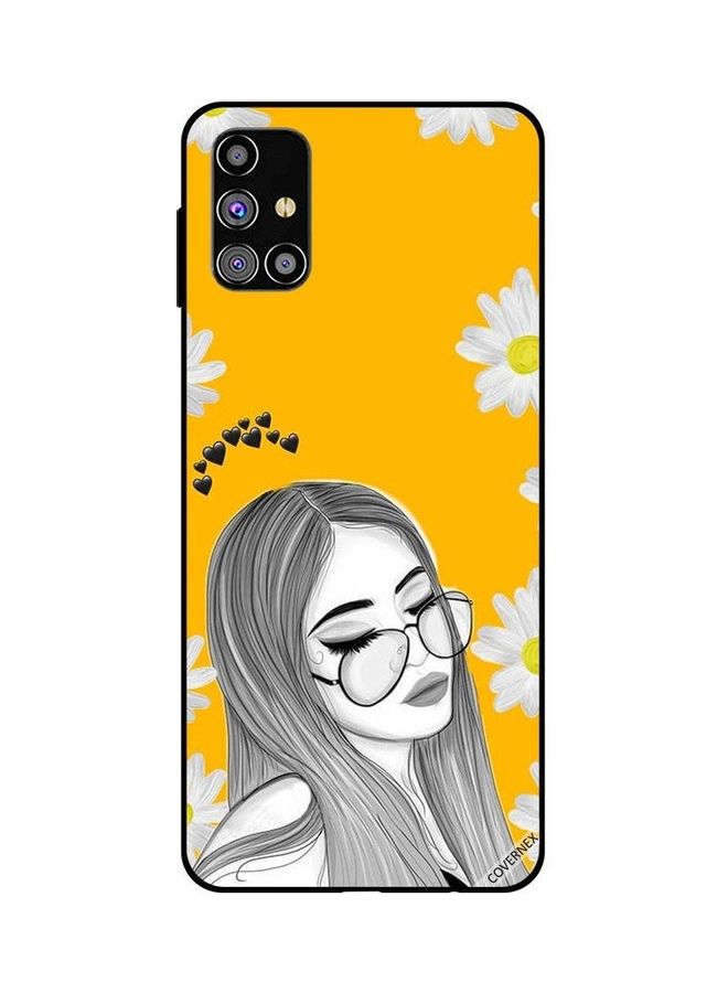 Covernex Love Imaginations Of Glasses Girl Protective Case Cover For Samsung Galaxy M31s Multicolour