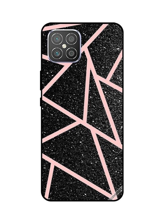 Covernex Gliters Paths Pattern Protective Case Cover For Huawei Nova 8 SE Black/Pink - Image 1