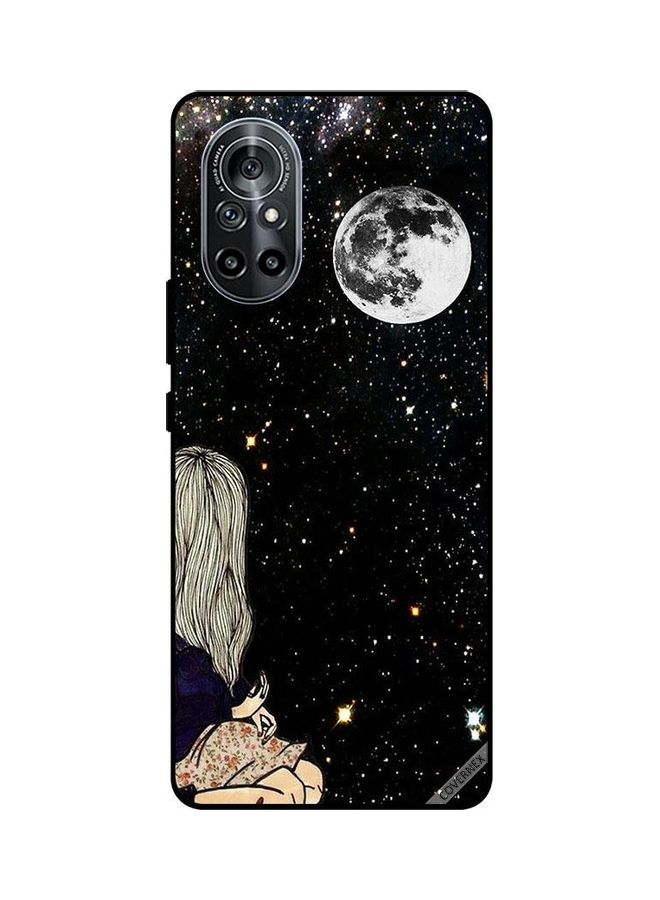 كوفرنيكس غطاء حماية واقٍ بتصميم فتاة تنظر إلى القمر لهاتف هواوي نوفا 8 5G متعدد الألوان - Image 1
