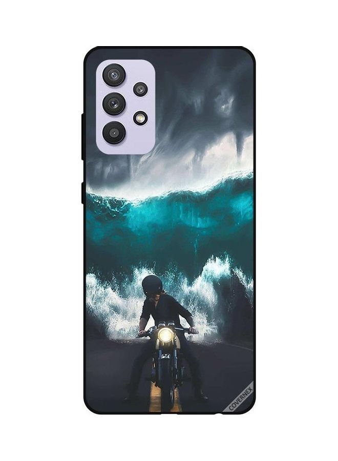 كوفرنيكس غطاء حماية واقٍ مزين بتصميم نظرة شاب إلى سرعة الماء خلفه لهاتف سامسونج جالاكسي A32 5G متعدد الألوان