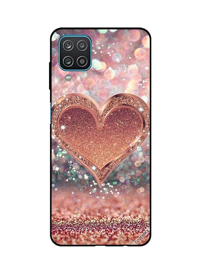 Covernex Protective Back Cover For Samsung Galaxy A12/M12 - en Glitter Heart Multicolour - Image 1