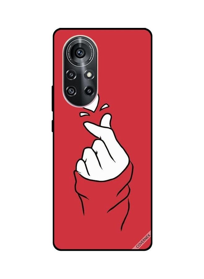 كوفرنيكس غطاء حماية بطبعة تعبر عن فرقعة وقلب لهاتف هواوي نوفا 8 برو 5G متعدد الألوان - Image 1