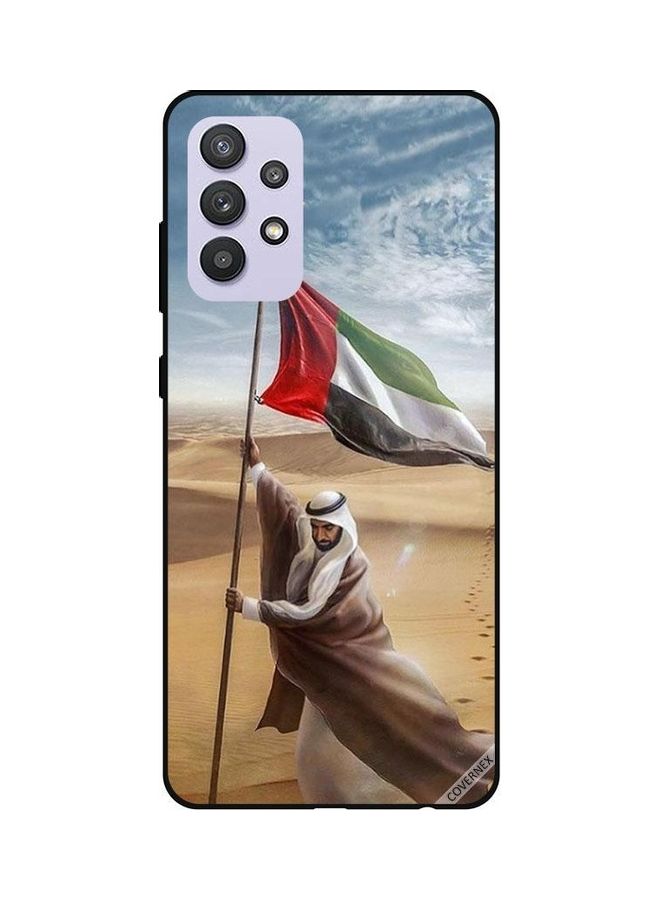 كوفرنيكس غطاء حماية واقٍ بطبعة علم الإمارات العربية المتحدة لهاتف سامسونج جالاكسي A32 5G متعدد الألوان