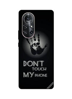 كوفرنيكس غطاء حماية واقٍ بتصميم صورة يد وعبارة "Don't Touch My Phone" لهاتف هواوي نوفا 8 برو 5G أسود/ أبيض 