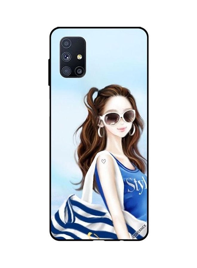 Covernex Blue Shirt Style Protective Case Cover For Samsung Galaxy M51 Multicolour - Image 1