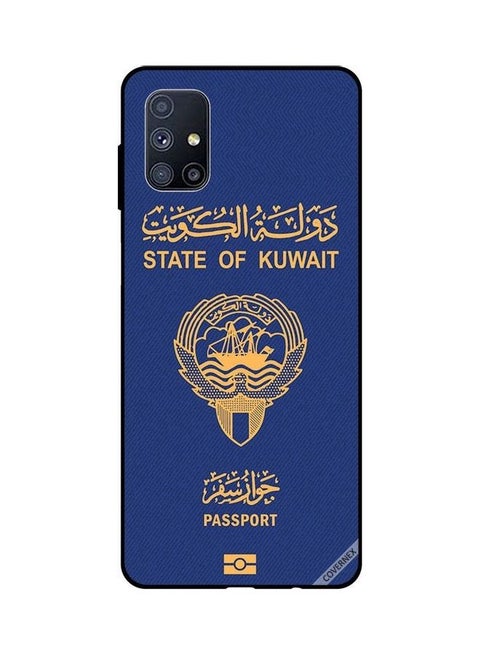 غطاء حماية واقٍ بطبعة جواز سفر الكويت لهاتف سامسونج جالاكسي M51 متعدد الألوان