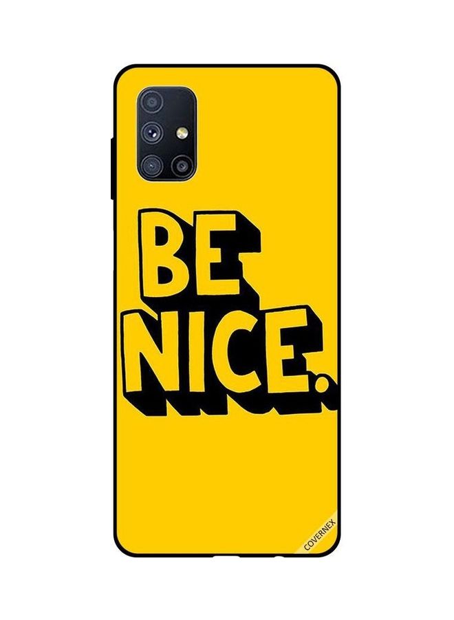 Covernex Be Nice Yellow Protective Case Cover For Samsung Galaxy M51 Yellow/Black - Image 1