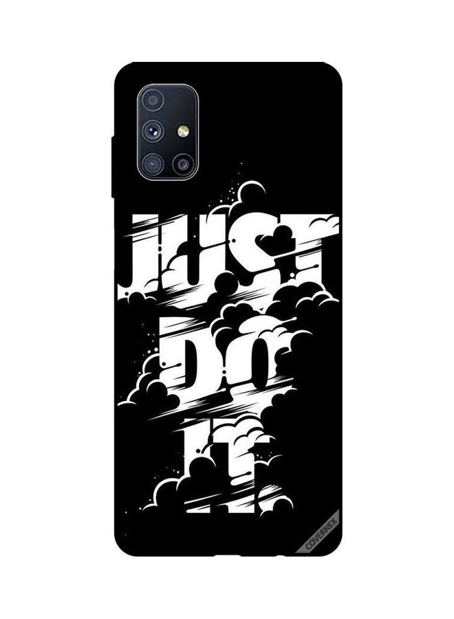Covernex Just Do It Protective Case Cover For Samsung Galaxy M51 Black/White - Image 1