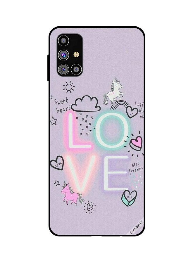 Covernex Sweet Heart Love Unicorn Protective Case Cover For Samsung Galaxy M31s Multicolour