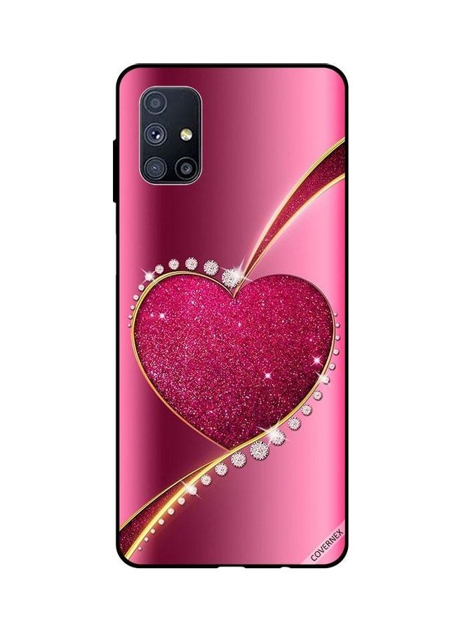كوفرنيكس غطاء حماية خلفي واق بتصميم ماسي لامع على شكل قلب لهاتف سامسونج جالاكسي M51 متعدد الألوان - Image 1