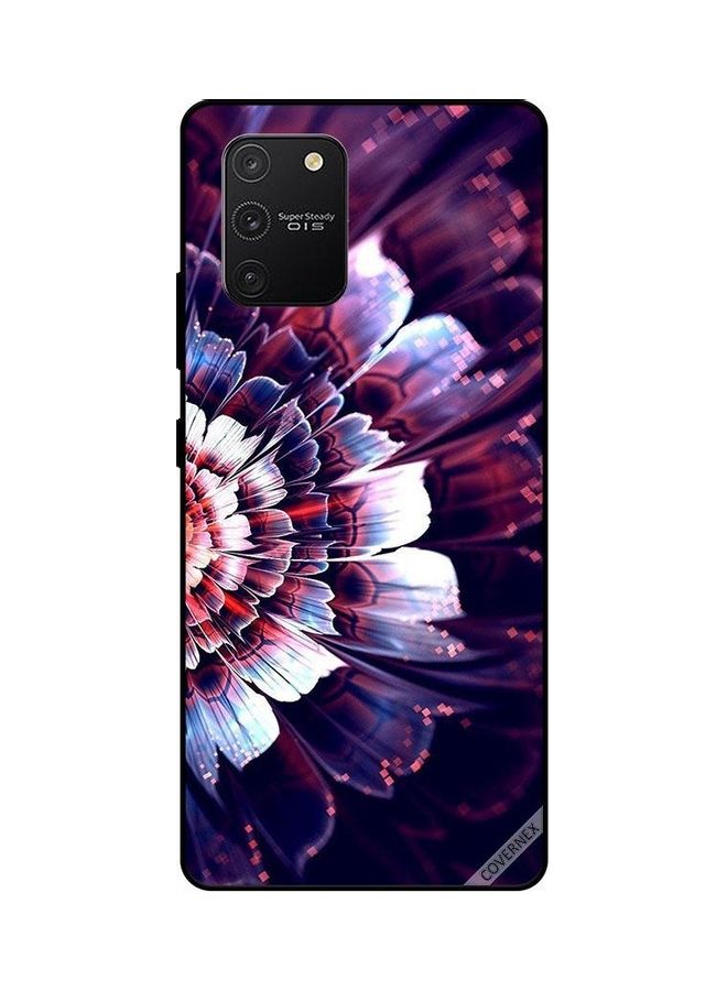 Covernex Samsung Galaxy S10 Lite Protective Case Cover Printed Featuring Reflected Big Flower On Left Side DESIGN_0237 - Image 1