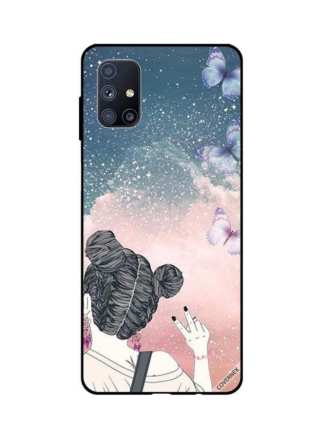 Covernex Protective Case Cover For Samsung Galaxy M51 Girl Making Victory Sign - Image 1