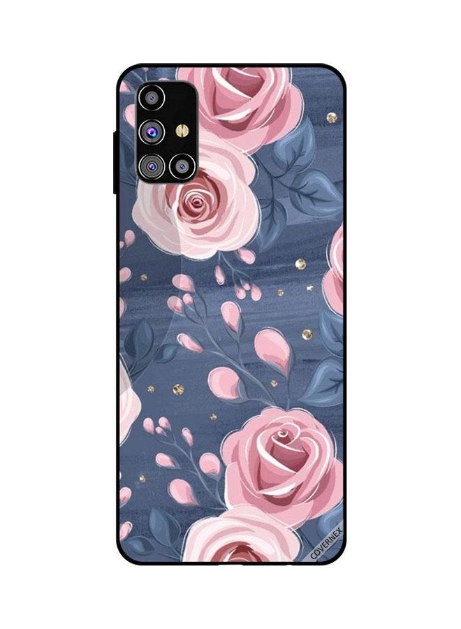 Covernex Roses And Leaves Pattern Protective Case Cover For Samsung Galaxy M31s Multicolour