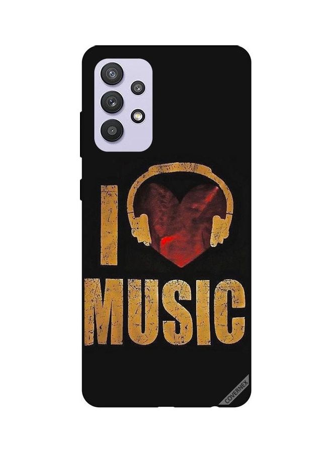 Covernex Vintage I Love Music Protective Case Cover For Samsung Galaxy A32 5G Multicolour