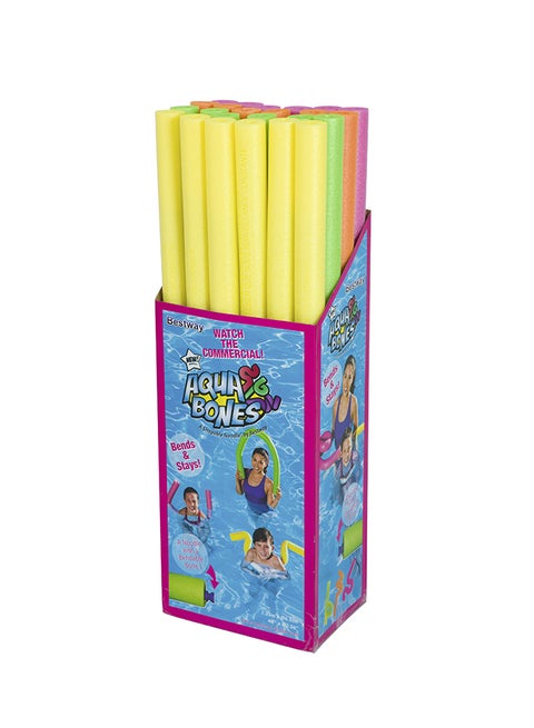Aqua Bones Shaped Pool Noodle -Assorted 1.22 x 6.5cm 1.22 x 6.5cm