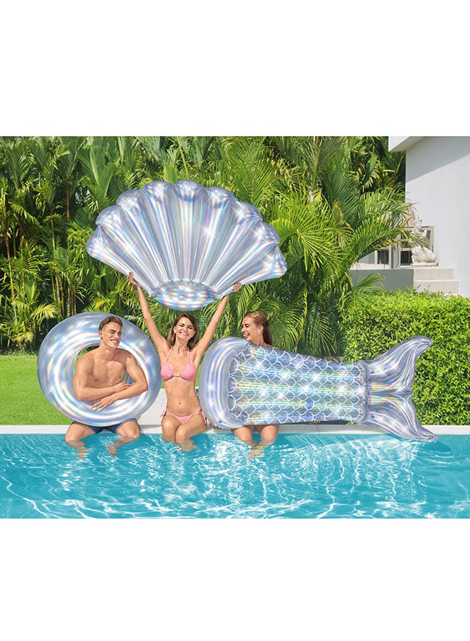 Bestway - Iridescent Mermaid Tail Lounge And Floats With Repair Patch 193x101cm 193x101cm - Image 1