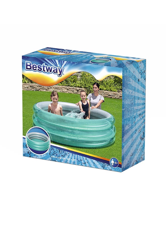 Bestway - Big Metallic 3-Ring Inflatable Play Pool 170x53cm - Image 1