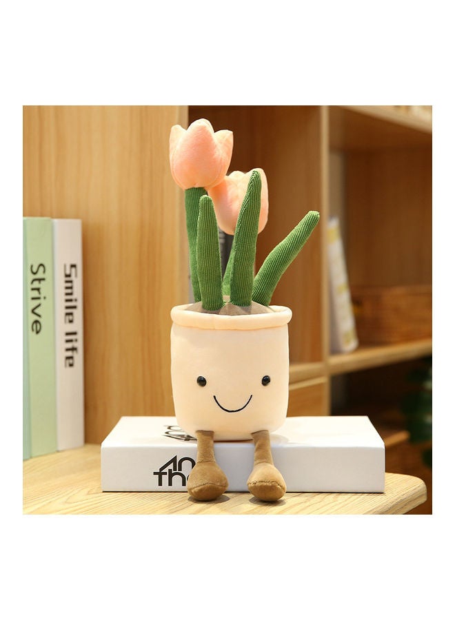 Smiling Face Tulip Green Plant Plush Toy Doll 