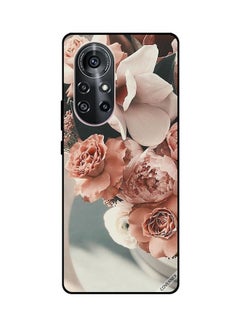 كوفرنيكس غطاء حماية واقٍ بطبعة باقة من أزهار الخوخ لهاتف هواوي نوفا 8 برو 5G متعدد الألوان 
