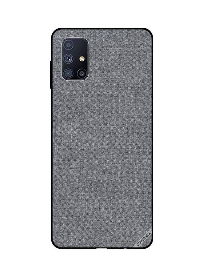 كوفرنيكس غطاء حماية واقي بطابع قماشي لهاتف سامسونج جالاكسي M51 رمادي  - Image 1