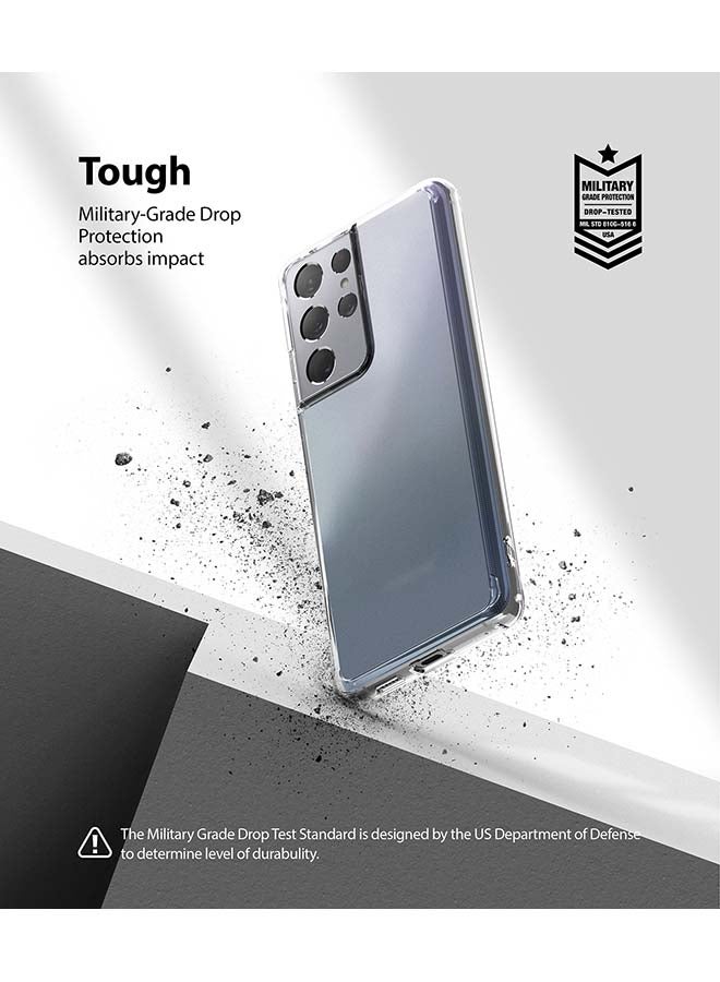 Ringke Shock Absorption Matte Finish Tough Impact Alleviation Technology Raised Bezel Case Cover For Samsung Galaxy S21 Ultra Clear - Image 2