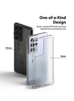 Ringke Shock Absorption Matte Finish Tough Impact Alleviation Technology Raised Bezel Case Cover For Samsung Galaxy S21 Ultra Clear  - Image 3