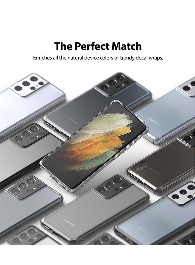 Ringke Shock Absorption Matte Finish Tough Impact Alleviation Technology Raised Bezel Case Cover For Samsung Galaxy S21 Ultra Clear - Image 4