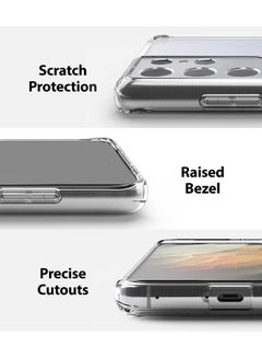 Ringke Shock Absorption Matte Finish Tough Impact Alleviation Technology Raised Bezel Case Cover For Samsung Galaxy S21 Ultra Clear  - Image 5