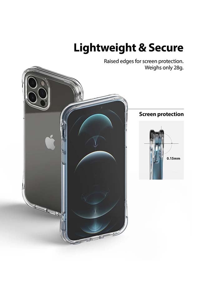 Ringke Shockproof Soft TPU Bumper With Hard Back Phone Cover For iPhone 12/12 Pro Clear - Image 3