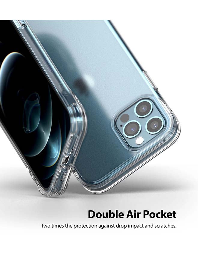Ringke Shockproof Soft TPU Bumper With Hard Back Phone Cover For iPhone 12/12 Pro Clear - Image 4