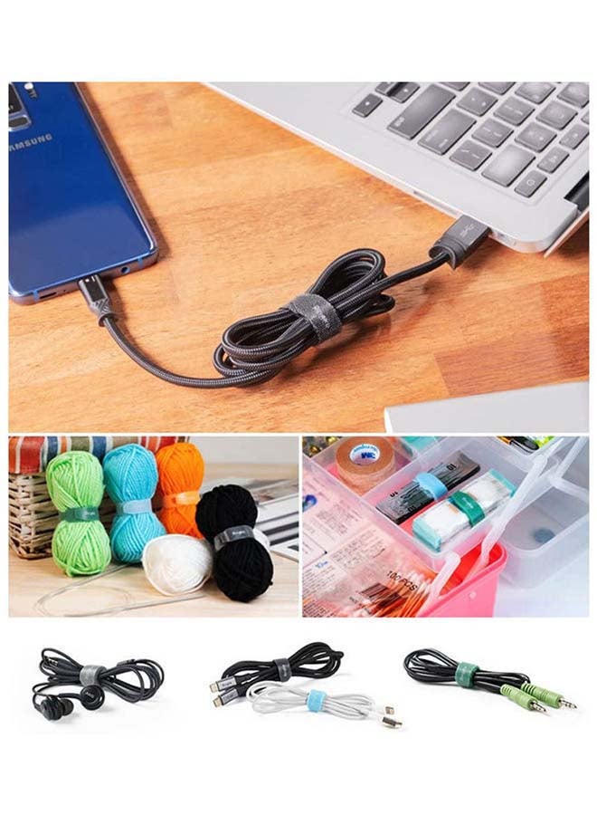 Ringke 50-Piece Magic Cable Tie Unicolor Reusable Hook And Loop Strap Organizer For Fastening Cable Cords And Wires Multicolour - Image 4