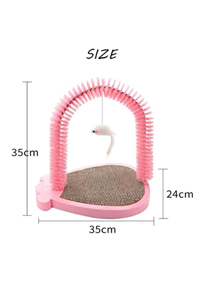 Al Theqa All In One مخدش وأداة تدليك بالنعناع البري للقطط. وردي 35x35x24سم - Image 1