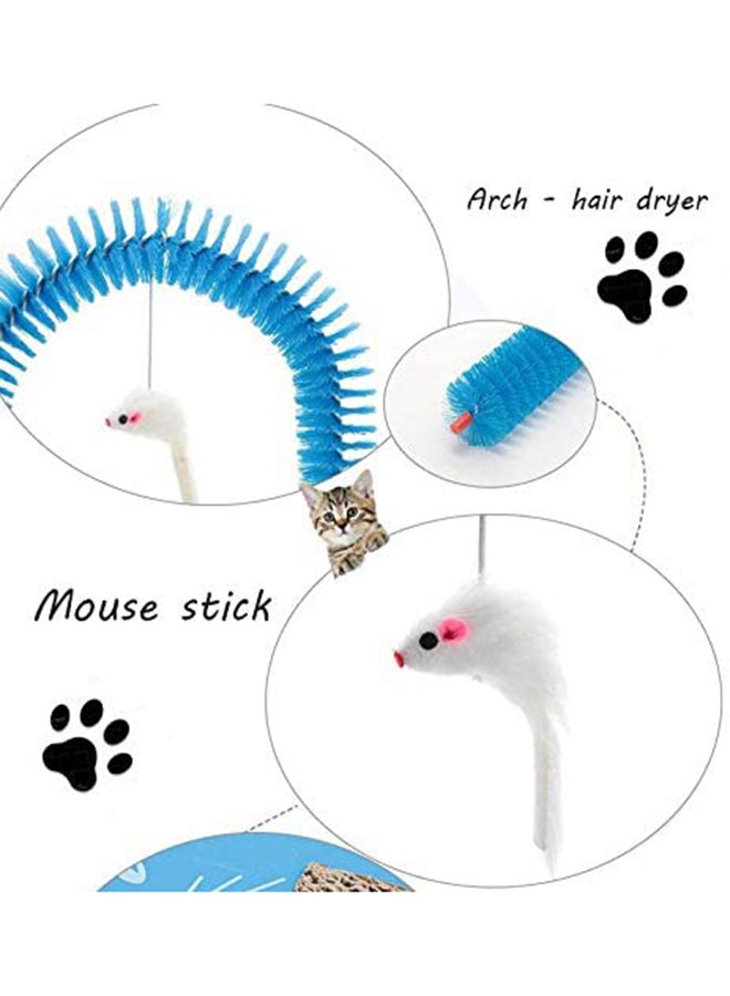 أداة العناية الشاملة للعناية بالقطط مع أداة تدليك بالنعناع البري أزرق 35x35x24سم - Image 4