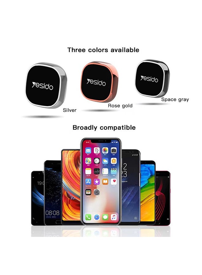 Yesido Super Mini Magnetic Car Phone Holder Stand For Smartphones Black - Image 3